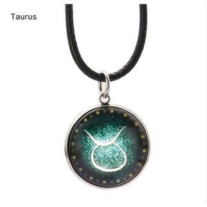 TAURUS GLOW IN THE DARK ZODIAC STAR SIGN HOROSCOPE NECKLACE